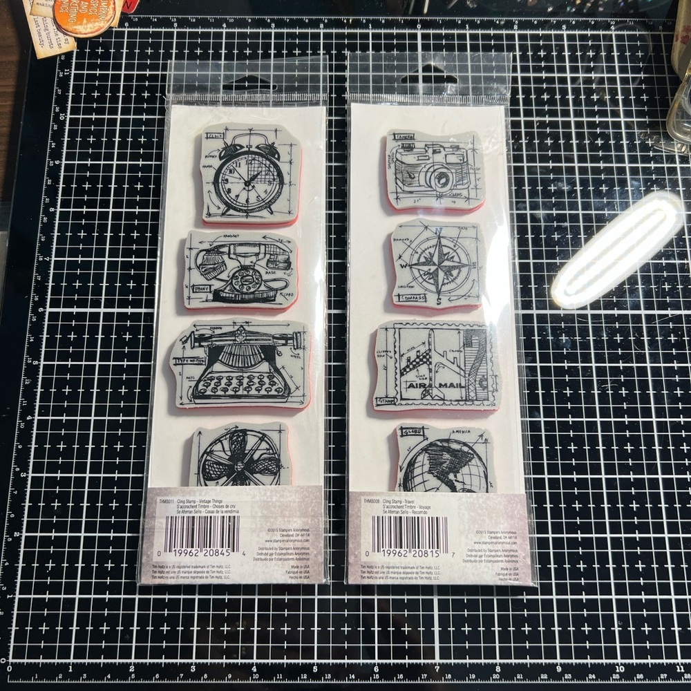 Tim Holtz Stampers Anonymous rubber stamps 2 sets
Travel and  Vintage Things